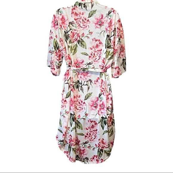Show Me your MuMu Brie Garden Of Blooms Floral Kimono Robe w/Detachable Sash - Picture 5 of 10